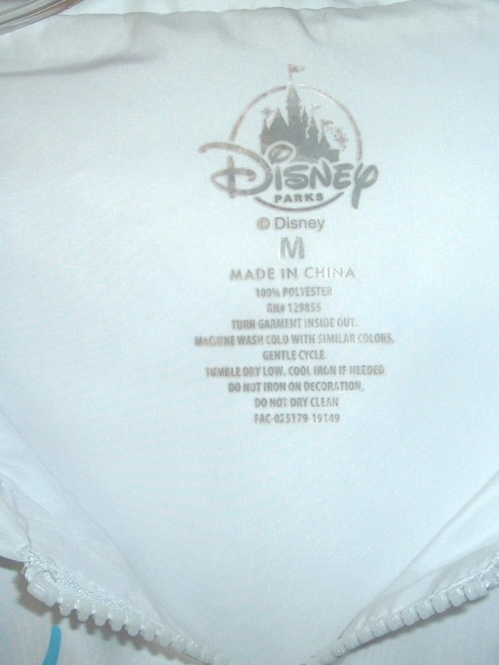 Disney Parks Women’s Fantasyland Jacket Size M Windbreaker Hooded Rainbow - Picture 5 of 6